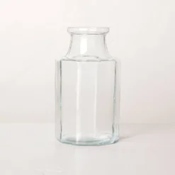 Octagonal Clear Glass Bottle Vase - Hearth & Hand™ With Magnolia -Hearth & Hand with Magnolia GUEST 062dfac6 21fe 469b ba13 04b139b463be