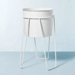 Powder-Coated Metal Planter White - Hearth & Hand™ With Magnolia -Hearth & Hand with Magnolia GUEST 0ef79e31 41bb 41a0 9d3a 3df931a7f5d8