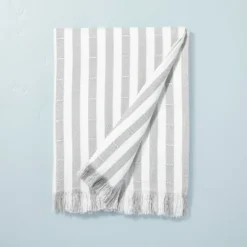 Clipped Stripe Dobby Throw Blanket - Hearth & Hand™ With Magnolia -Hearth & Hand with Magnolia GUEST 10a39fdf 546b 43d8 b831 0408b3240adc