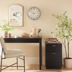 14" Round Decorative Wall Clock - Gray - Hearth & Hand™ With Magnolia