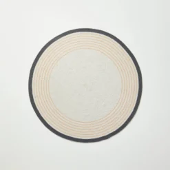 Round Border Stripe Braided Area Rug Neutral - Hearth & Hand™ With Magnolia -Hearth & Hand with Magnolia GUEST 23efbf88 d6a6 44d4 a17e 2a0c02a67837