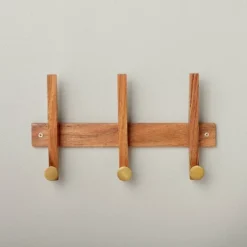 Wood & Brass Hook Rail - Hearth & Hand™ With Magnolia -Hearth & Hand with Magnolia GUEST 27b8d93e 3a4b 450d 807f 83e1ff9bd238