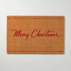 Merry Christmas Coir Doormat Tan/Red - Hearth & Hand™ With Magnolia -Hearth & Hand with Magnolia GUEST 3ca3c7c7 9ffa 460b b138 242b7efb3d97