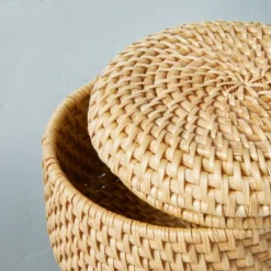 Woven Basket With Lid Natural - Hearth & Hand™ With Magnolia -Hearth & Hand with Magnolia GUEST 5771aee5 3de9 4b2d 8eea 1b818536233b