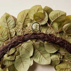 24" Faux Fall Leaf Wreath - Hearth & Hand™ With Magnolia -Hearth & Hand with Magnolia GUEST a26e451f 463e 4999 af5d fe05e515e3f6