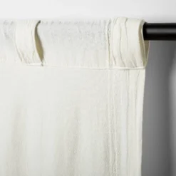 Tonal Texture Curtain Panel Sour Cream - Hearth & Hand™ With Magnolia -Hearth & Hand with Magnolia GUEST a3759400 9398 4b46 97a0 2fba23657e88