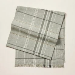 Textured Fall Plaid Woven Table Runner Sage Green - Hearth & Hand™ With Magnolia -Hearth & Hand with Magnolia GUEST a3a57c62 498d 408a 9c9a de3a025d8d7d
