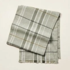 Textured Fall Plaid Woven Table Runner Sage Green - Hearth & Hand™ With Magnolia -Hearth & Hand with Magnolia GUEST a800a163 ae14 453d be3d b6a7d83e8d6e
