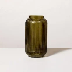 Ribbed Glass Jug Vase Dark Green - Hearth & Hand™ With Magnolia -Hearth & Hand with Magnolia GUEST ab2d0c8c 897e 425f 8c87 38834a481ab7