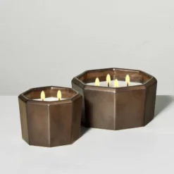 Octagonal Ceramic Salted Honey Fall Jar Candle Metallic Bronze - Hearth & Hand™ With Magnolia -Hearth & Hand with Magnolia GUEST c2d76d0f 821b 4b02 b2fe 1a79665ccca4 1