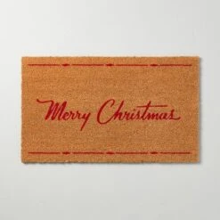 Merry Christmas Coir Doormat Tan/Red - Hearth & Hand™ With Magnolia -Hearth & Hand with Magnolia GUEST cff9aae3 34b2 4a2b 937a 28c875ecea82