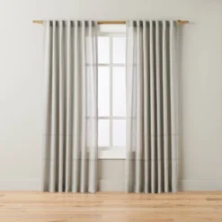 Lace Insert Sheer Curtain Panel - Hearth & Hand™ With Magnolia -Hearth & Hand with Magnolia GUEST e88640d0 85a5 44e2 a3cc c3a3935d2f44