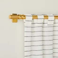 Blanket Stitch Curtain Panel Dark Gray/Cream - Hearth & Hand™ With Magnolia -Hearth & Hand with Magnolia GUEST ece4abbc 9ca7 4c04 a6cf 69f1ec5d040c