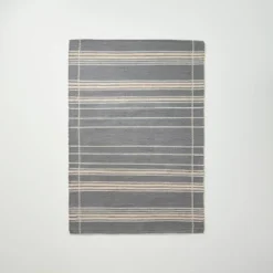 Wool Blend Variegated Stripe Area Rug Dark Gray - Hearth & Hand™ With Magnolia -Hearth & Hand with Magnolia GUEST ed90b234 077e 454c 8d98 a788492a1a64